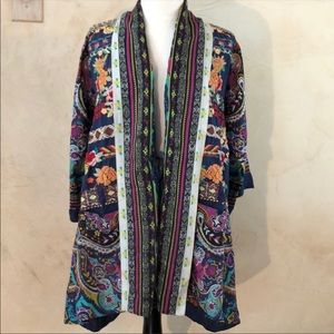 Johnny Was Silk Embroidered Kimono (S)